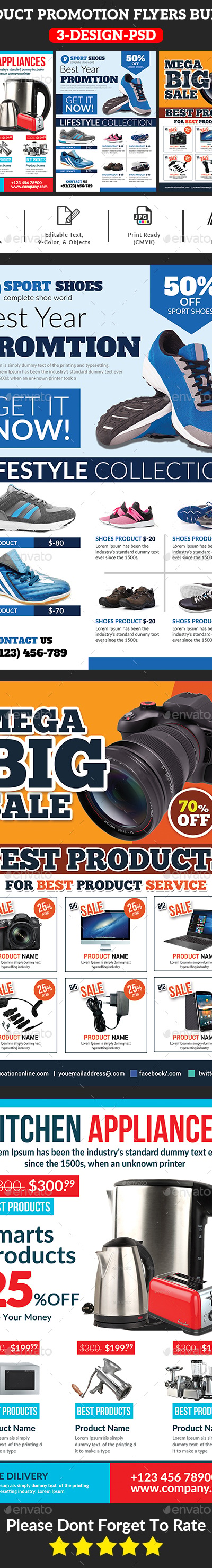 Product Promotion Flyers Bundle Templates, Print Templates | GraphicRiver