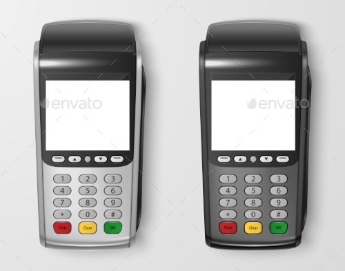 Vector Realistic Payment Machine Set POS, Vectors | GraphicRiver