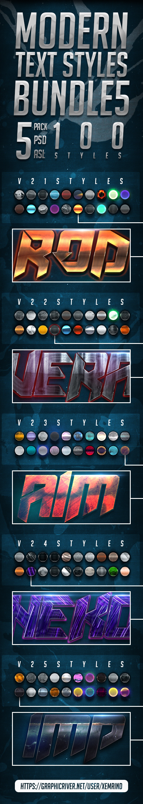 Modern Text Styles Bundle 5, Add-ons | GraphicRiver