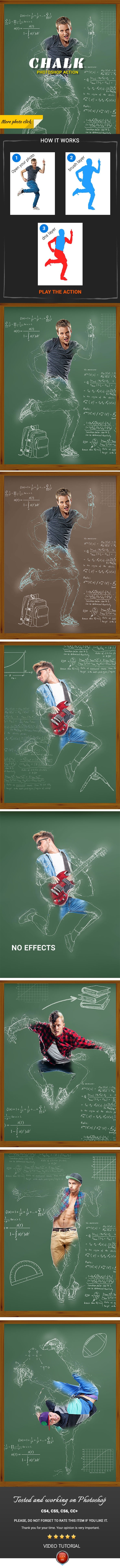 Chalk Photoshop Action - Photo Effects Actions