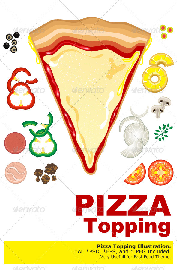 Pizza Toppings, Vectors | GraphicRiver