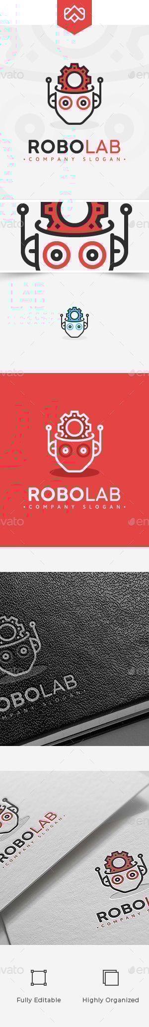 Robot Lab Logo, Logo Templates | GraphicRiver