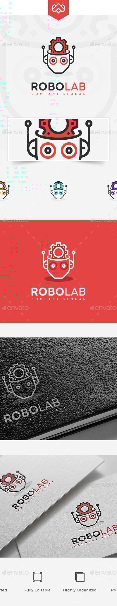 Robot Lab Logo, Logo Templates | GraphicRiver