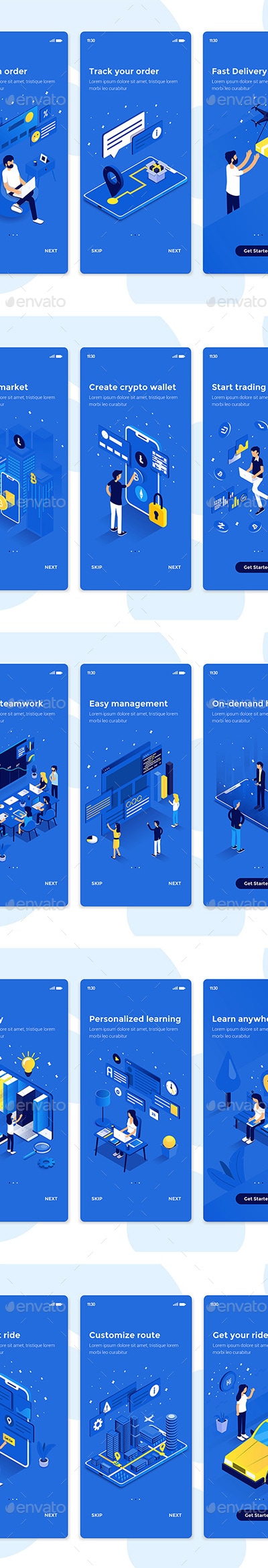 Modern User Interface Screen Template, Vectors | GraphicRiver