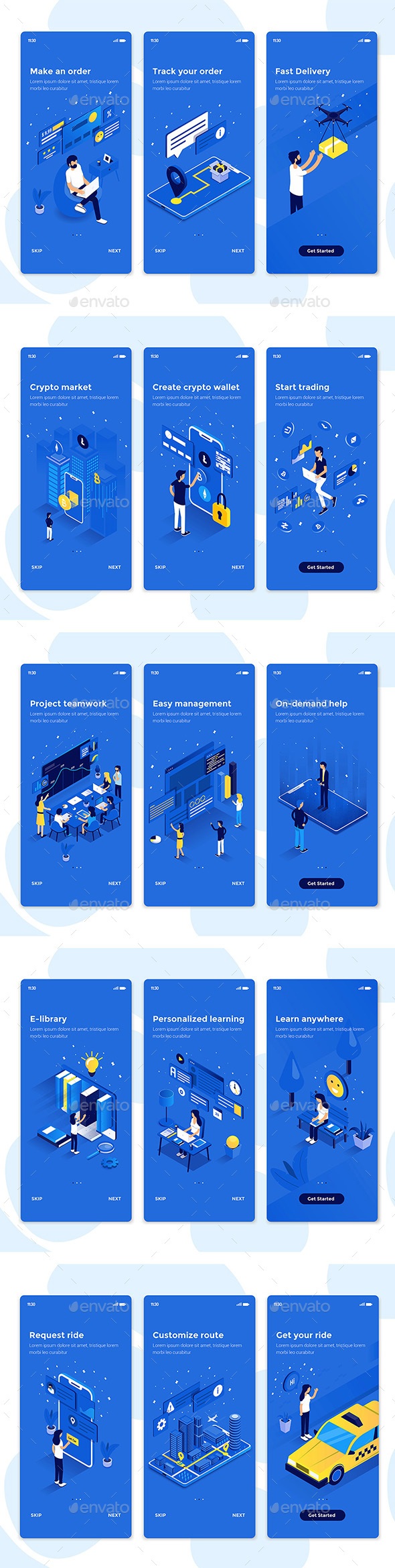 Modern User Interface Screen Template, Vectors | GraphicRiver