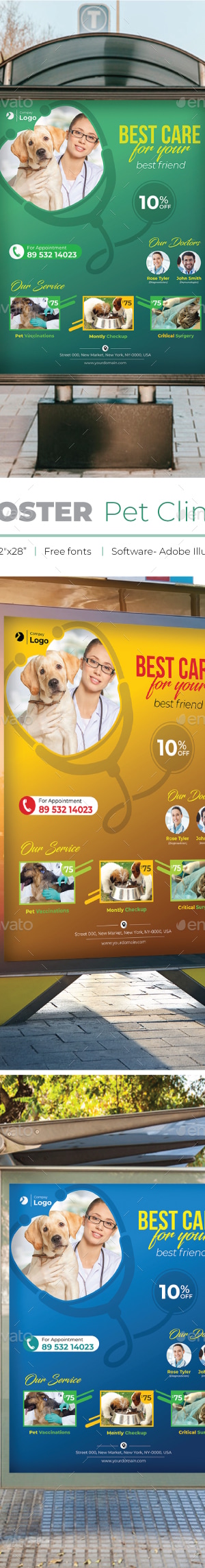 Pet Clinic Poster, Print Templates | GraphicRiver