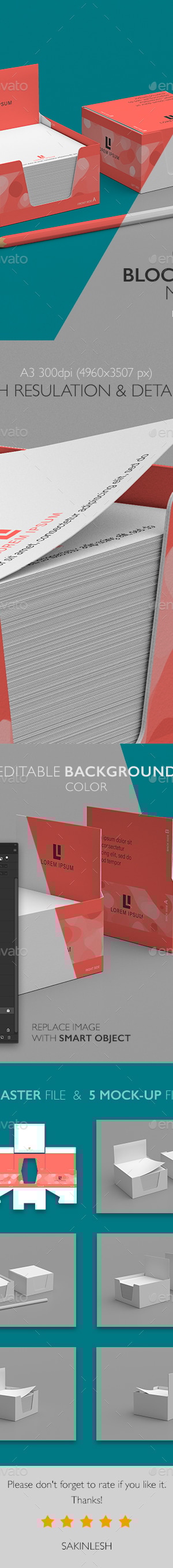 Cube Block Note Mock-Up, Graphics | GraphicRiver