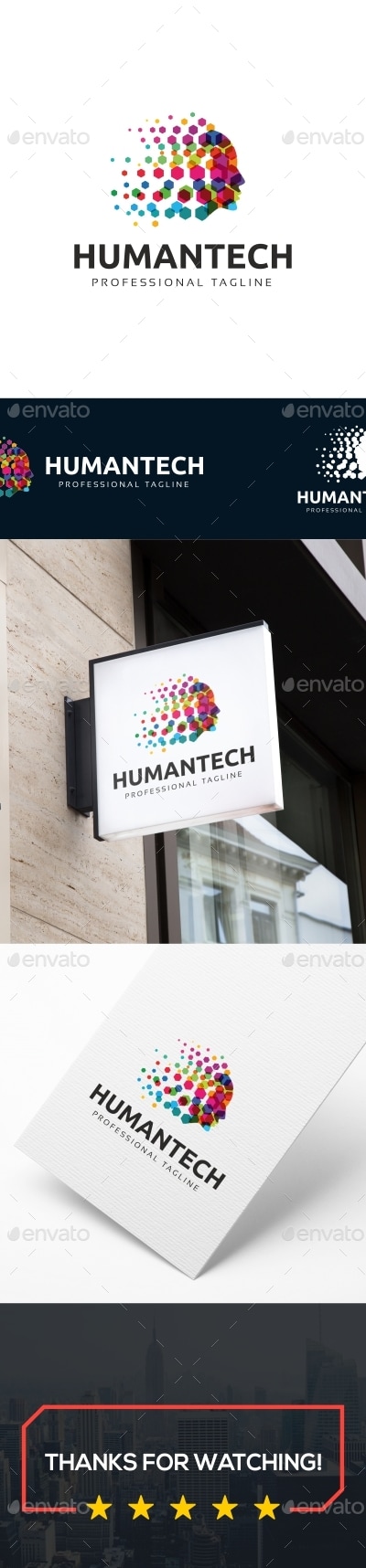 Human Technology Logo, Logo Templates | GraphicRiver