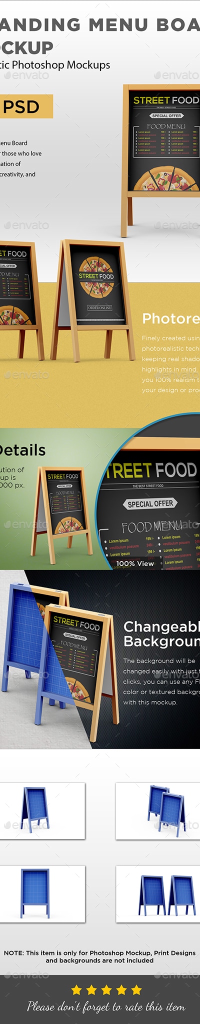 Standing Menu Board, Graphics | GraphicRiver