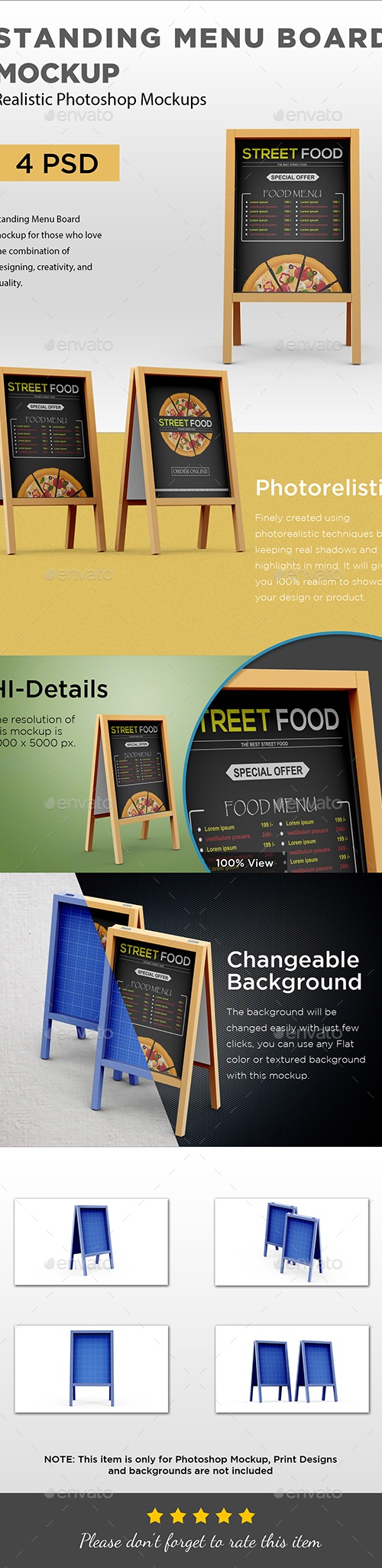 Standing Menu Board, Graphics | GraphicRiver
