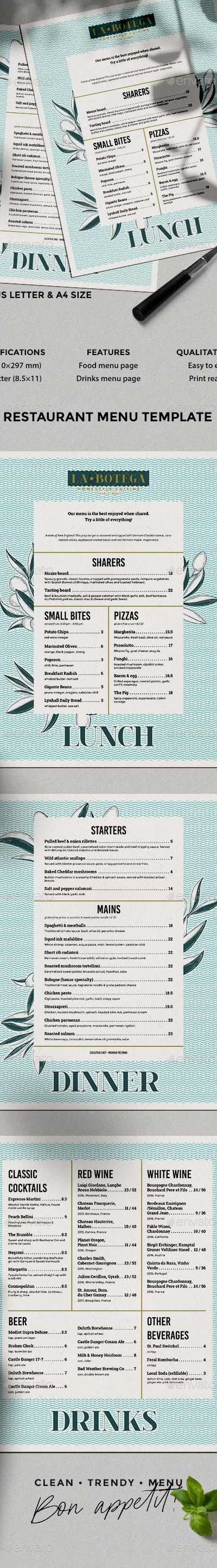 Cafe Menu Print Templates GraphicRiver