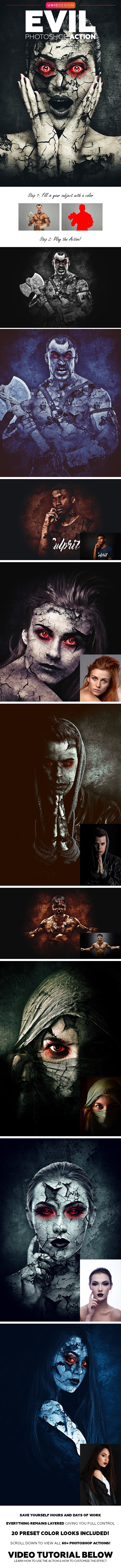 Evil Photoshop Action - Photo Effects Actions