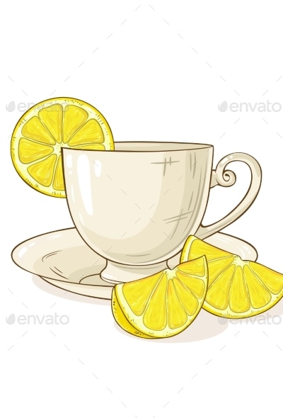 Lemon Tea Illustration, Vectors | GraphicRiver