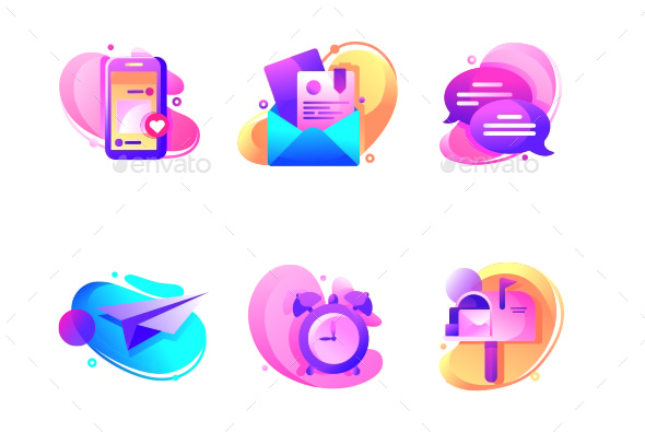 Set of Message Icons, Vectors | GraphicRiver