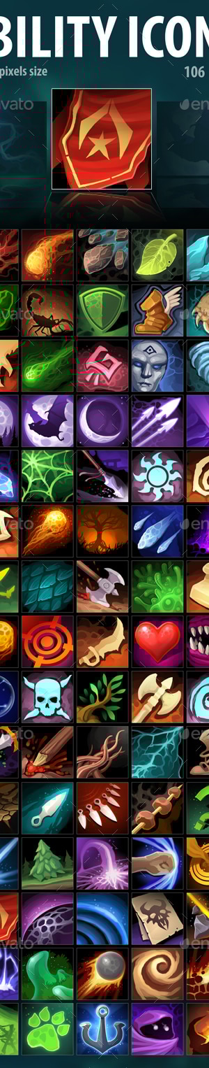 Ability Icons, Game Assets | GraphicRiver
