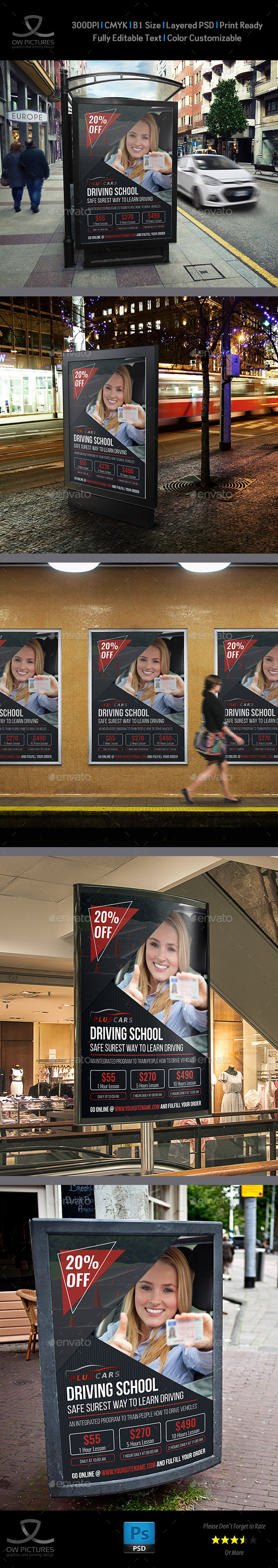Driving School Poster Template Vol.2, Print Templates | GraphicRiver