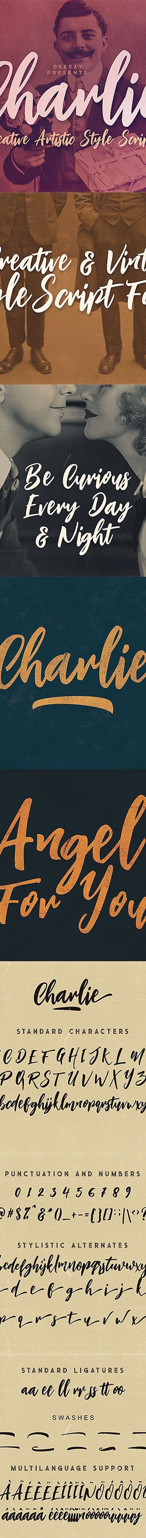 Charlie Script Font, Fonts | GraphicRiver