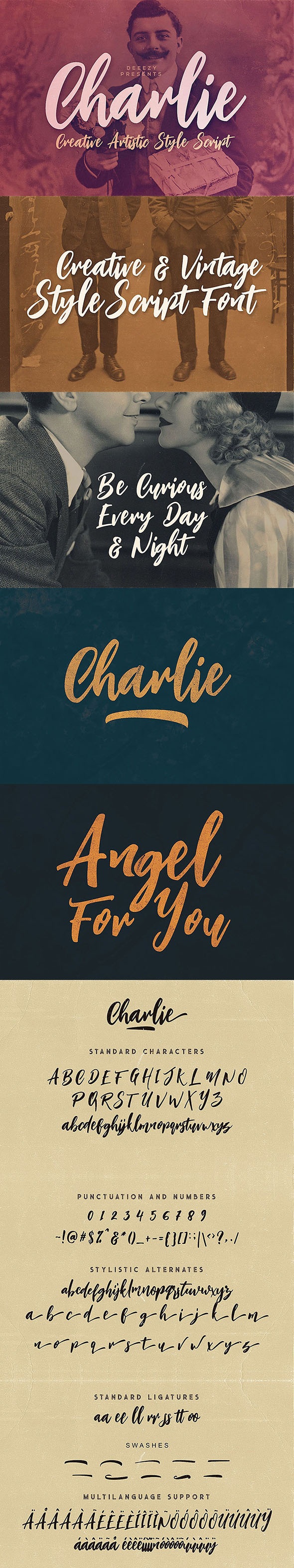 Charlie Script Font, Fonts | GraphicRiver