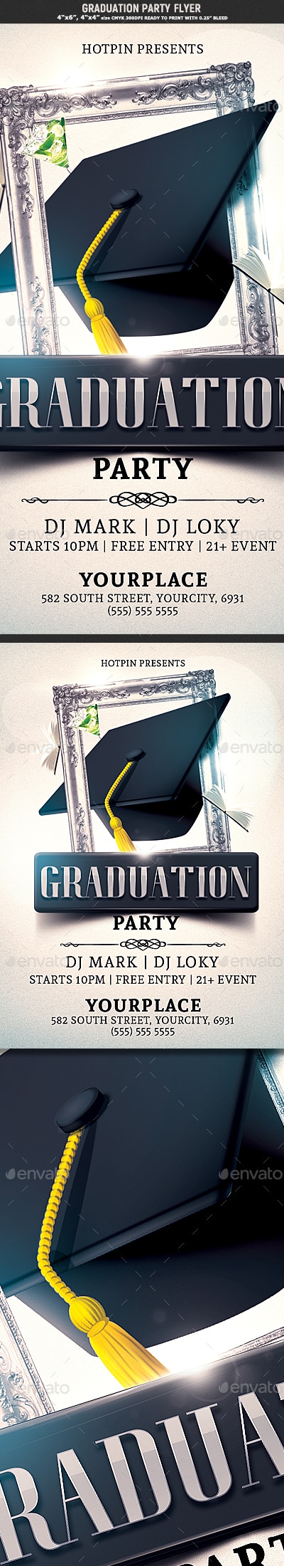 Graduation Party Flyer, Print Templates | GraphicRiver