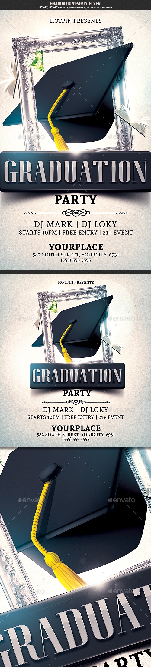 Graduation Party Flyer, Print Templates | GraphicRiver