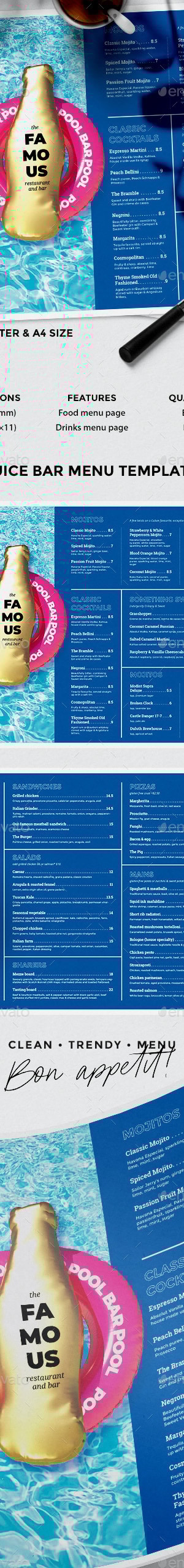 Bar Menu, Print Templates | GraphicRiver