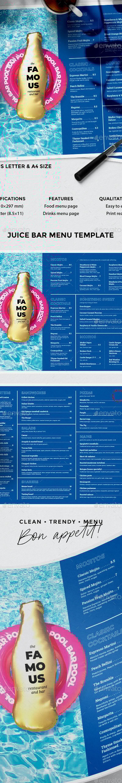 Bar Menu, Print Templates | GraphicRiver