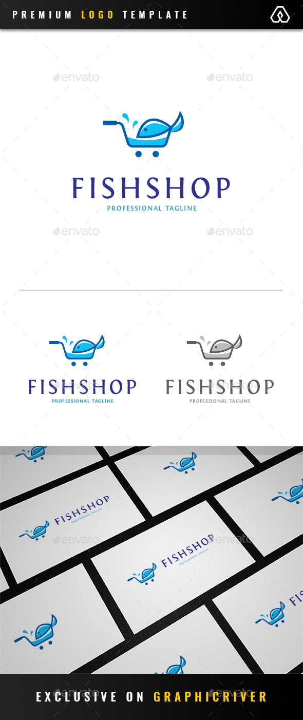 Fish Shop Logo, Logo Templates | GraphicRiver