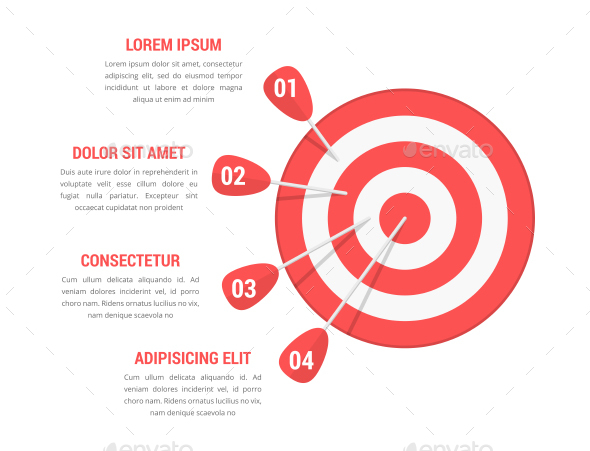 Target with Four Arrows, Infographics | GraphicRiver