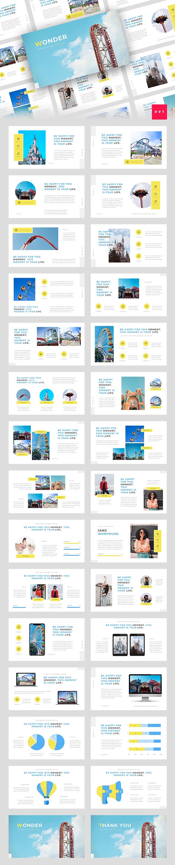 Wonder - Theme Park PowerPoint Template, Presentation Templates ...