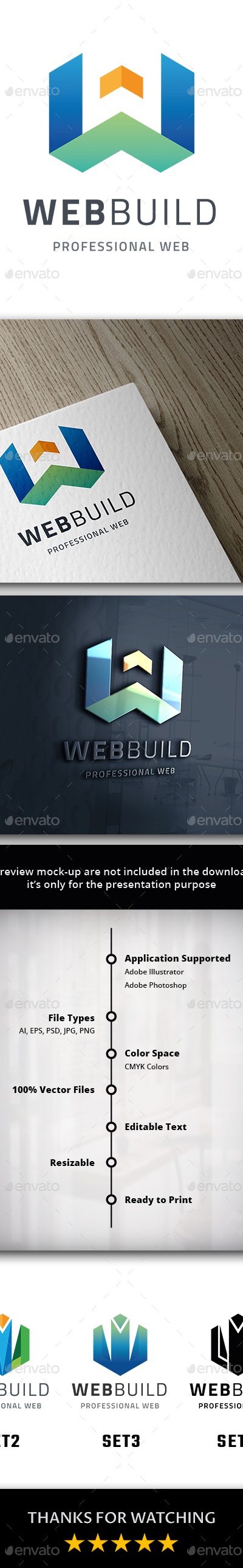 Web Building - Letter W Logo, Logo Templates | GraphicRiver