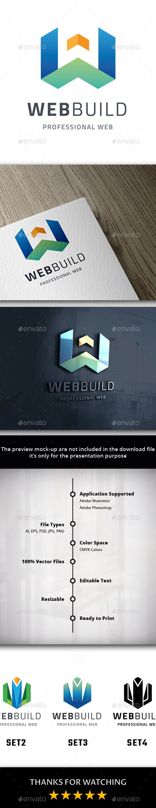 Web Building - Letter W Logo, Logo Templates | GraphicRiver