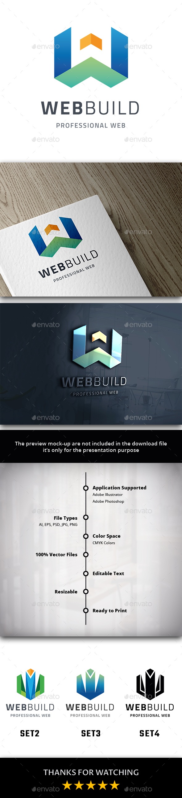 Web Building - Letter W Logo, Logo Templates | GraphicRiver