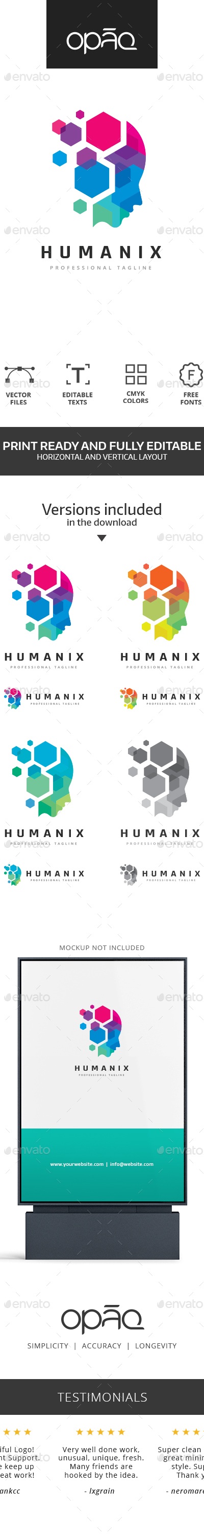 Human Virtual Data Logo, Logo Templates | GraphicRiver