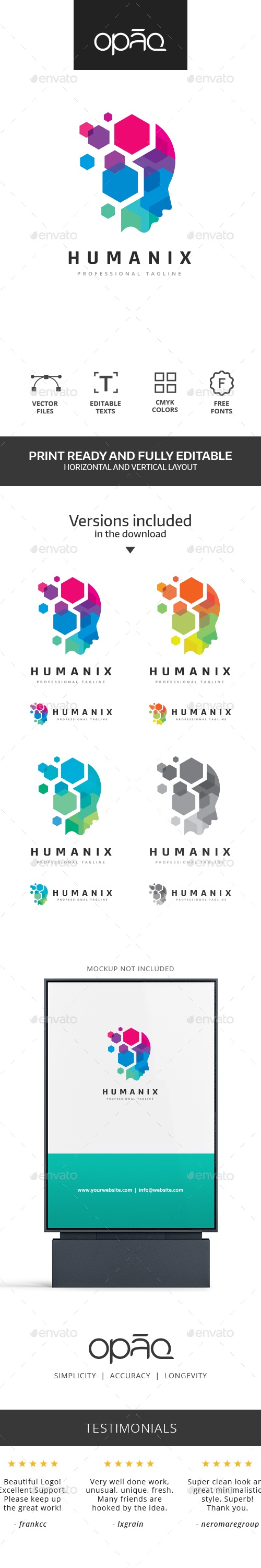 Human Virtual Data Logo, Logo Templates | GraphicRiver