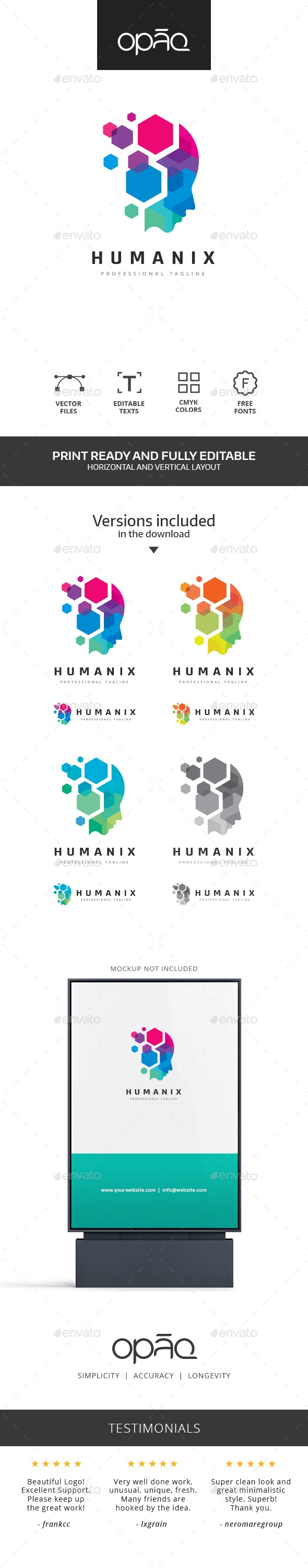 Human Virtual Data Logo, Logo Templates | GraphicRiver