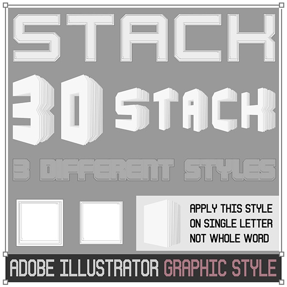 3d Stack Graphic Style, Add-ons | GraphicRiver