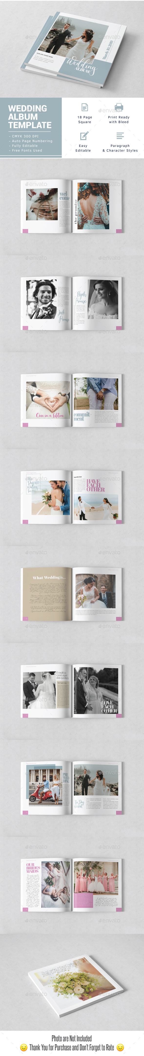 Wedding Album Indesign Template, Print Templates | GraphicRiver
