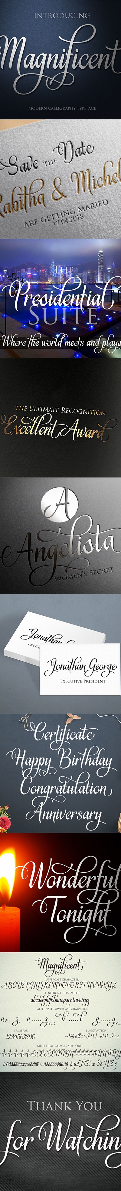 Magnificent Script, Fonts | GraphicRiver