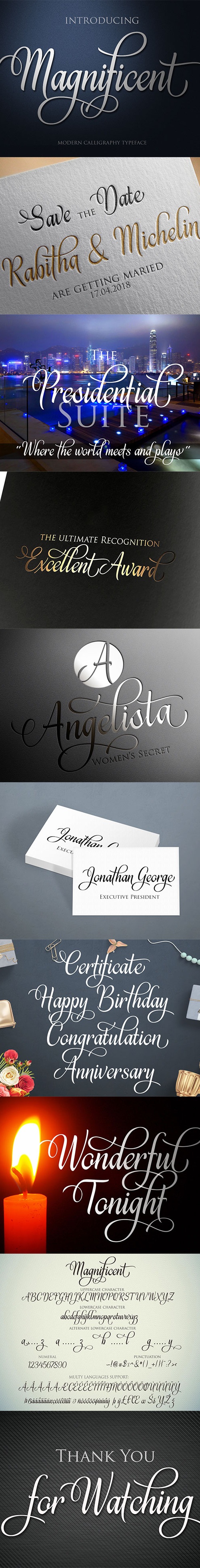 Magnificent Script, Fonts | GraphicRiver