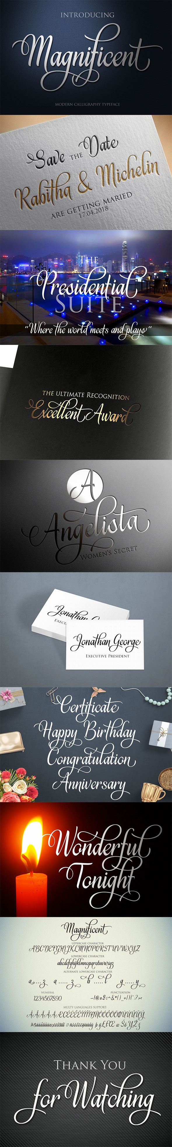 Magnificent Script, Fonts | GraphicRiver