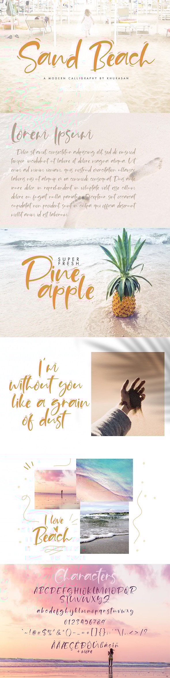 Sand Beach Script, Fonts | GraphicRiver