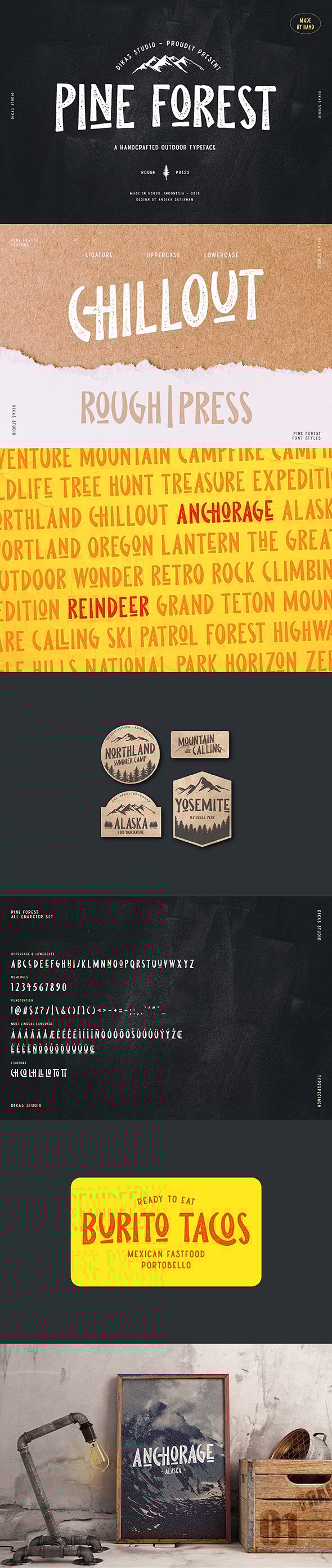 Pine Forest - Outdoor Typeface, Fonts | GraphicRiver