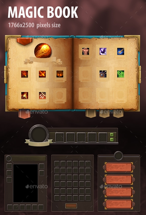 Magic Book, Game Assets | GraphicRiver