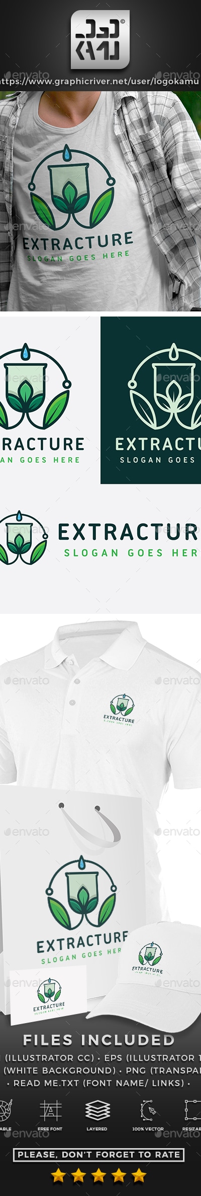 Extract Nature Logo, Logo Templates | GraphicRiver