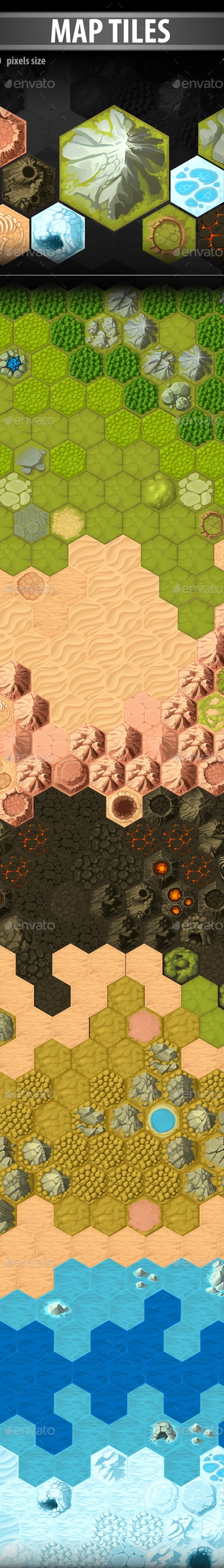 Map Tiles, Game Assets | GraphicRiver