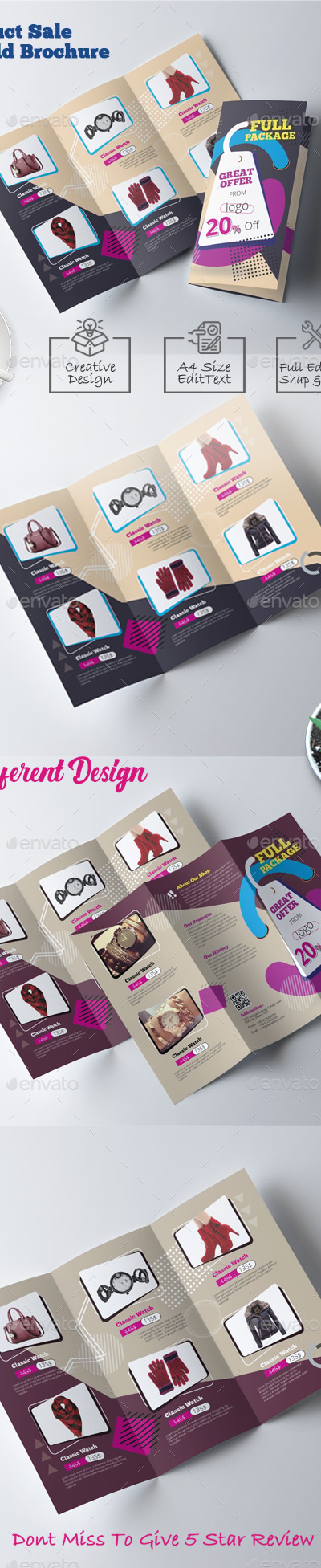 Product Catalog Trifold Brochure, Print Templates | GraphicRiver