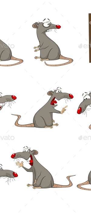 Vector Illustration of a Cartoon Character Rat, Vectors | GraphicRiver