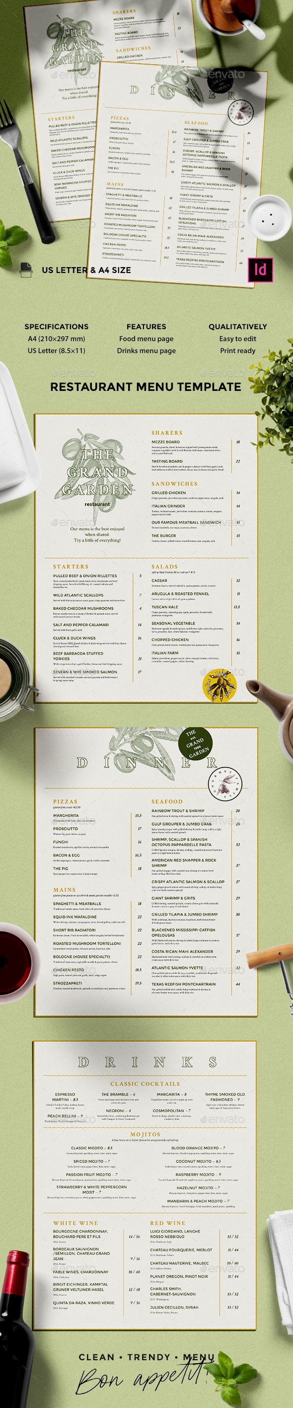 Rustic Menu, Print Templates | GraphicRiver
