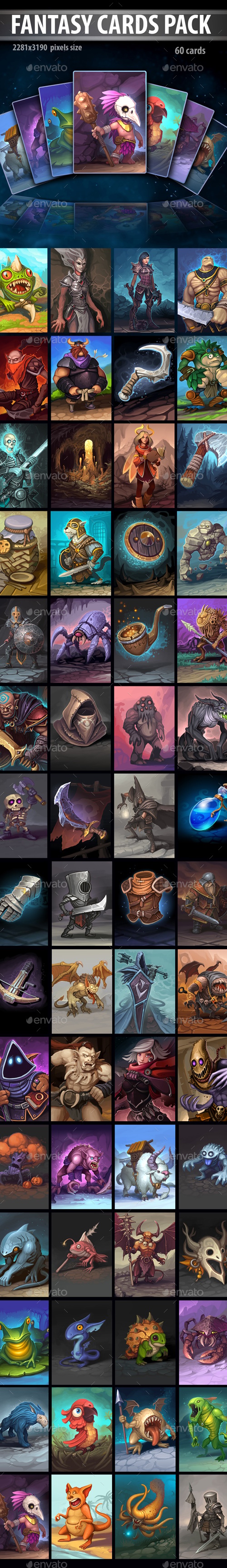 Fantasy Cards Pack, Game Assets | GraphicRiver