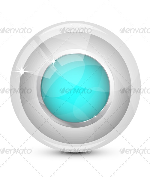 Glass button, Vectors | GraphicRiver